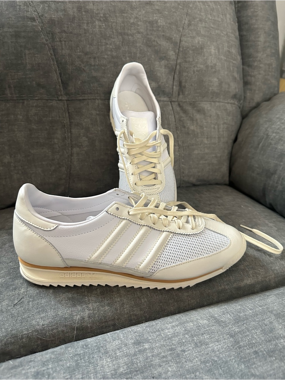 adidas White & Cream Retro Runner Women's Sneakers